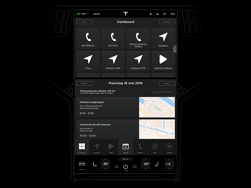 Tesla Main Computer Unit motion automotive car cockpit experience in car model s tesla ui user ux