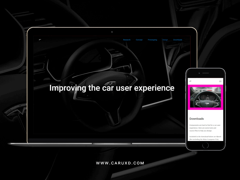Graduation project at CarUXD.com case design mobile mockup portfolio projects showcase study web webpage website work