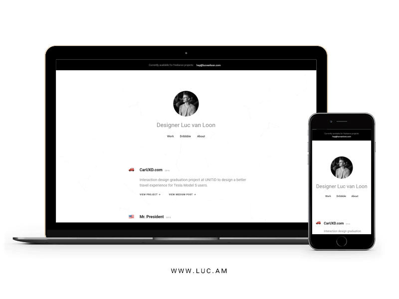 Portfolio refresh at www.luc.am