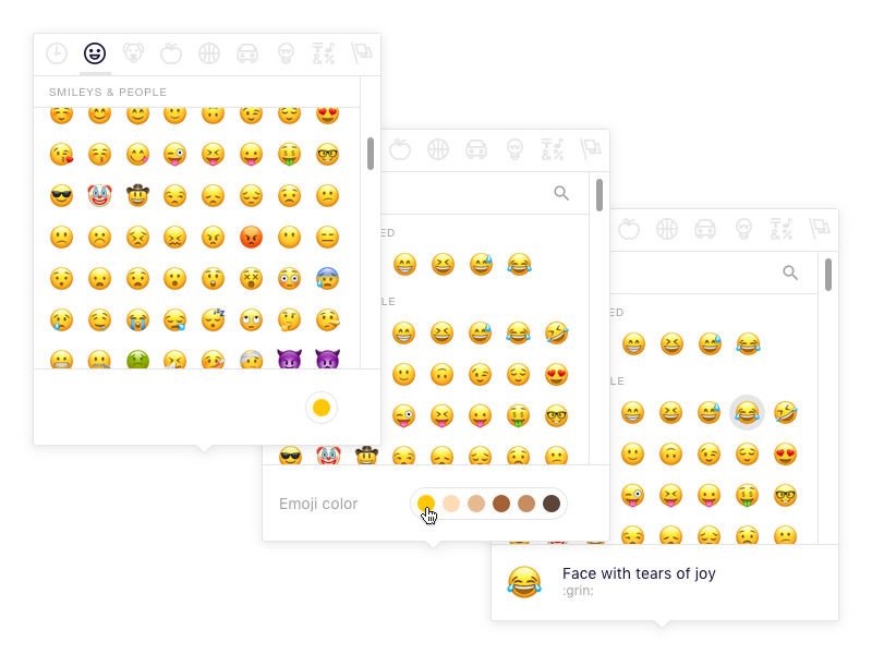 Emoji Picker States By Luc Van Loon On Dribbble