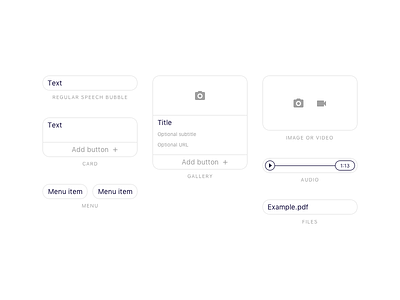 Message Types app chat design ios media message messages messenger minimal types ui ux