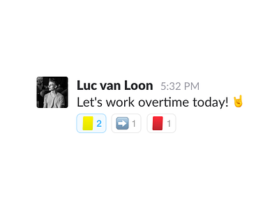 Yellow & Red cards in Slack