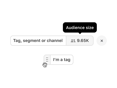 Tags refinement audience categories category channel list pill pills segment segmentation tag tags