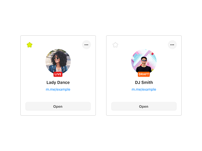 Project cards card cards grid profile project star user users