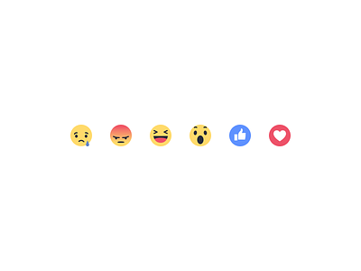 Facebook Reactions emoji emoticons facebook icon illustration reactions