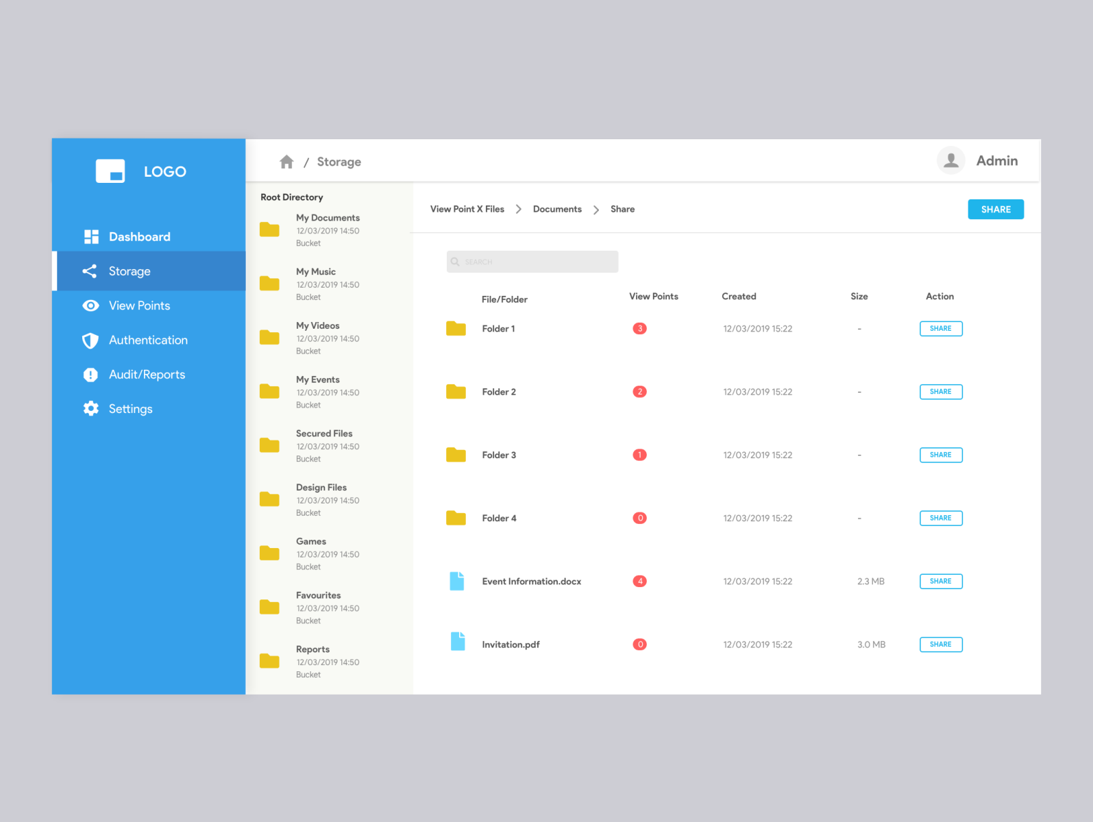 File share web application by Nandhakumar on Dribbble
