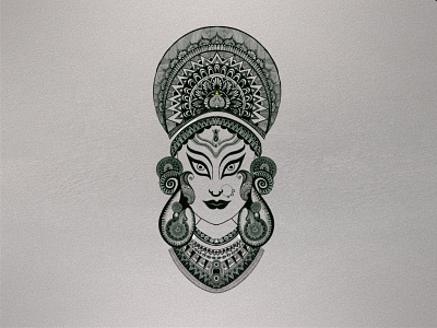 Maa Durga Mandala Art jpg artist branding design durga god goddess illustration illustrations illustrator logo mandala mandala art mandala design mandalas mother typography ui vector zentangle zentangle art