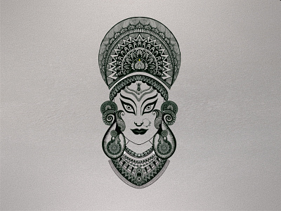 Maa Durga Mandala Art jpg