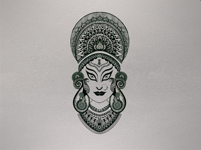 Maa Durga Mandala Art jpg artist branding design durga god goddess illustration illustrations illustrator logo mandala mandala art mandala design mandalas mother typography ui vector zentangle zentangle art