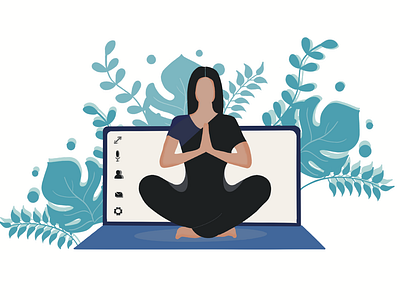 Women Yoga Illustration