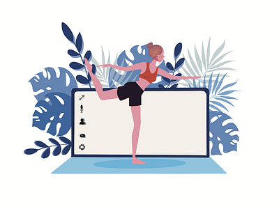 Women Yoga Illustration