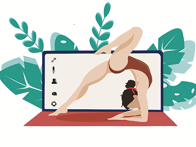 Women Yoga Illustration