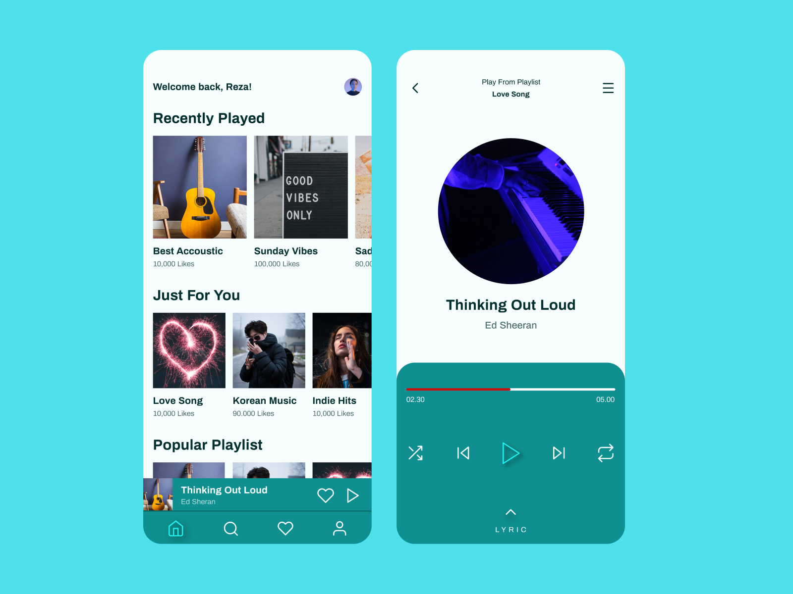 Music Streaming App by Reza Rizki on Dribbble