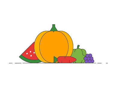 Fruits and vegetables fruits green icons illustration vector vegetables vegeterian