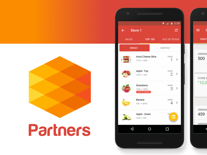PepperTap Partners App shopping online ecommerce grocery peppertap vendors uidesign design layout android ui userinterface