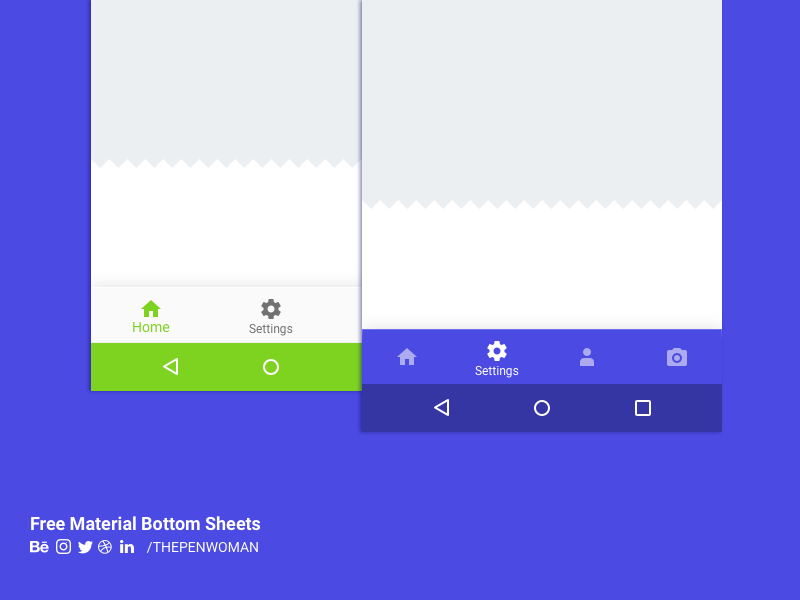 Material Bottom Navigation free resource mockup google material