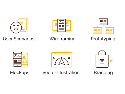 A Designer's Skills branding designer illustration mockup prototype scenario skills user vector wireframe