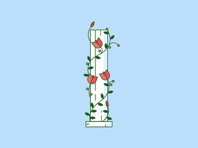 36 days - I 36daysoftype column flower garden greek typography vine