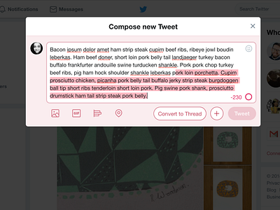 Twitter Convert To Thread feature redesign suggestion ui ux