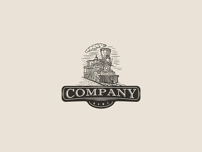 Vintage Train Logo branding design icon illustration logo vector
