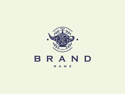 Kettle With Elephants Logo branding design icon illustration logo vector