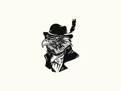 Eagle Aristocrat In A Hat Logo branding design illustration logo vector