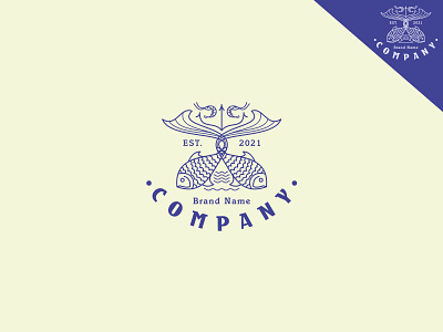 Fish Kingdom Logo branding design illustration logo vector