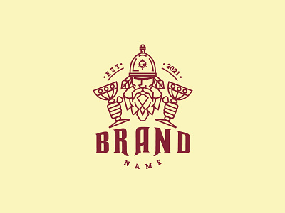 Beer Viking Logo branding design icon illustration logo vector