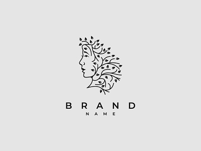 Face Of Nature Logo branding design illustration logo vector