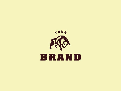 Bull Logo branding design icon illustration logo vector