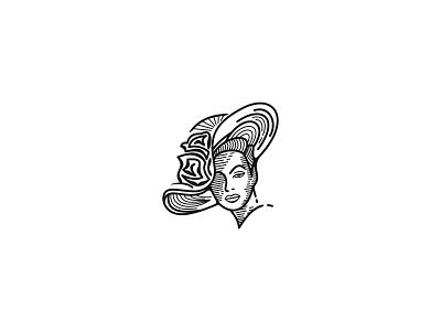 Lady With Hat Logo branding design illustration illustrator logo vector