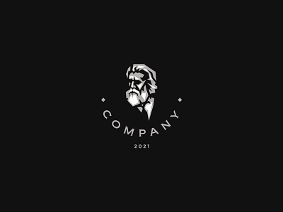 Bearded Gentleman Logo branding design icon illustration illustrator logo vector