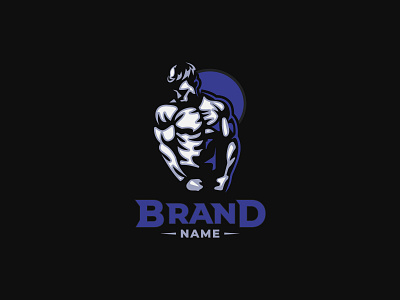 Strong Man Logo branding design illustration logo vector