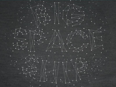 constellation stars space typography apparel