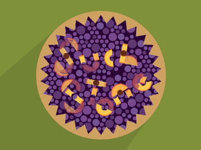 stonefruit pie food illustration pie typography
