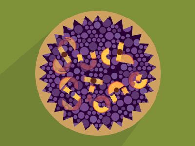 stonefruit pie food pie illustration typography