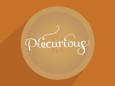 piecurious food illustration pie typography