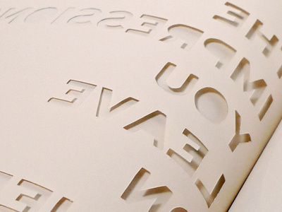 cutouts book shadows subtle typography xacto