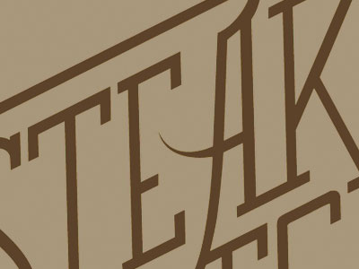 steak custom illustration lettering typography