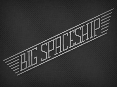 big spaceship custom illustration lettering typography