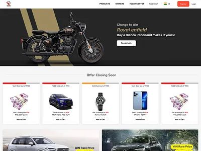 Lucky Draw Web Design figma gambling luckydraw ui ui inspiration ux web app webpage