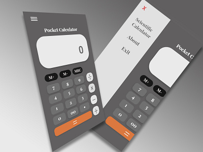 Pocket Calculator #DailyUi - 04 appdesign application calculator