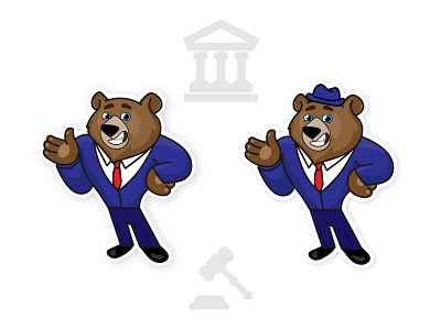 Bear in law Mascot logo design bear bear logo mascot mascot character mascot design vector