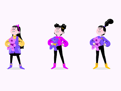 A teen girl character design