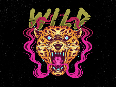 wild leopard branding design drawing illustration illustration art illustrator leopard tshirt wild