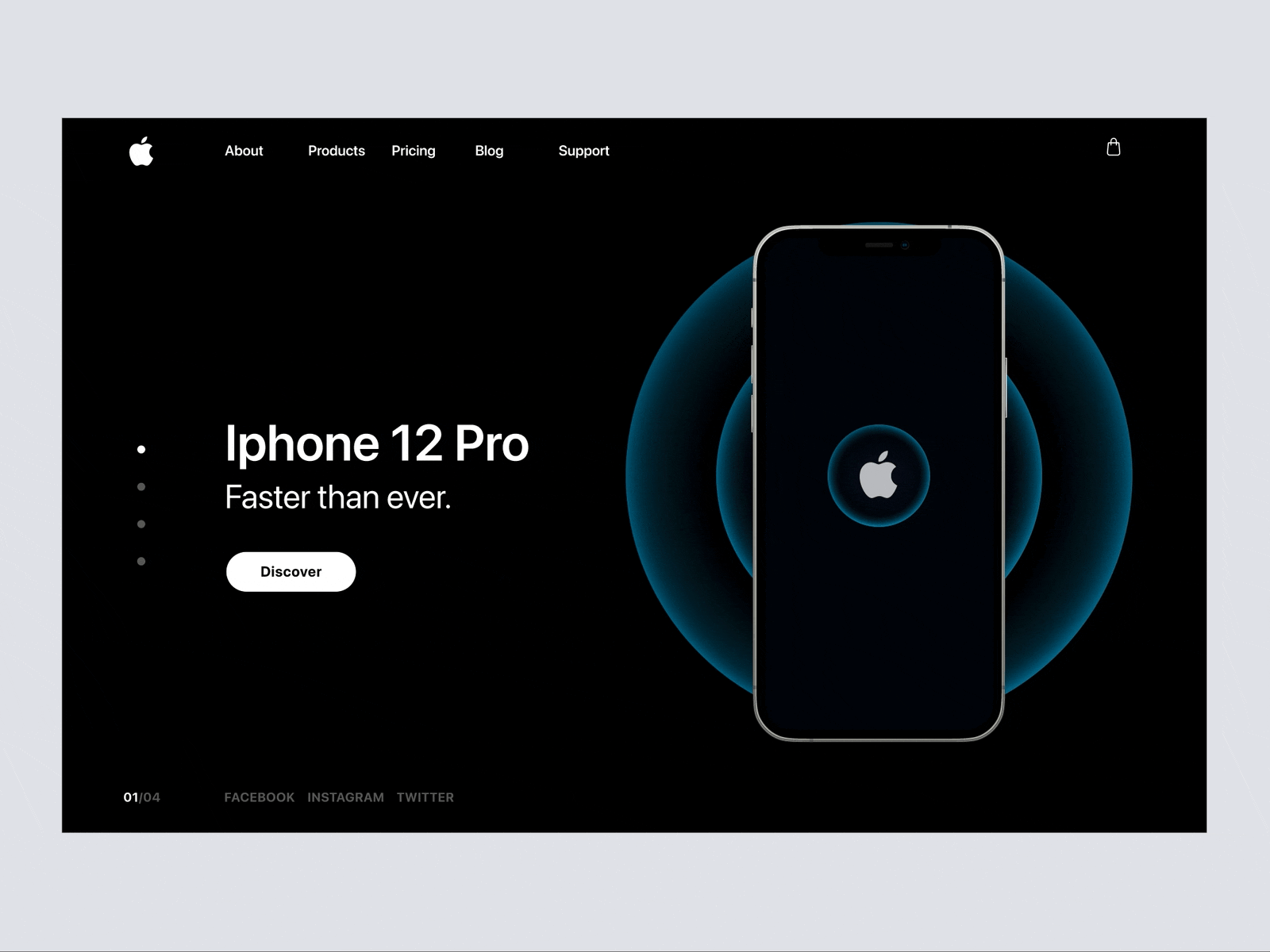 Iphone Website Concept animated animation animations apple clean concept daily ui dailyuichallenge design gif gif animated iphone minimalist motion ui ui design web website website animation website design