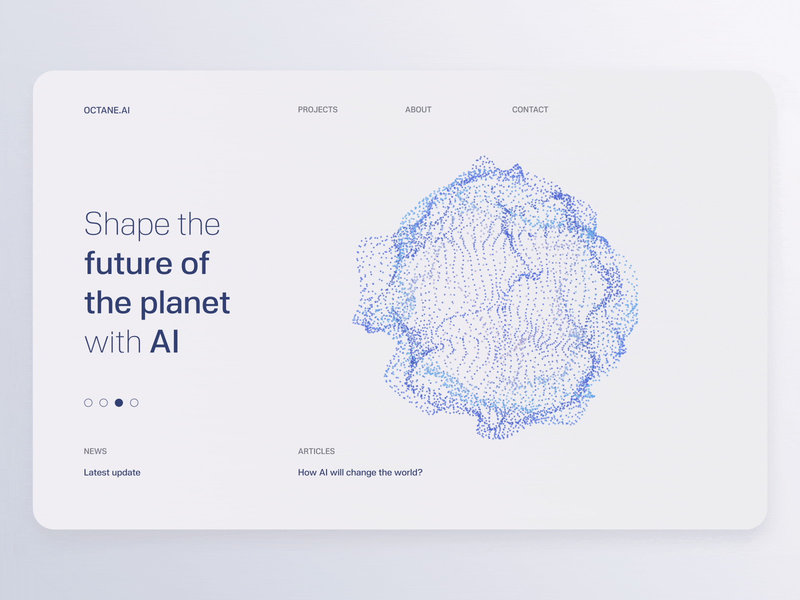 AI Website | Motion 3d aftereffects ai animation clean concept daily ui design futuristic interface landing landingpage minimalist motion graphics sphere typography visual web website