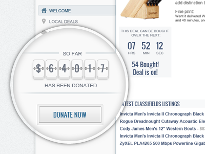Donation Counter app button counter donate flipper ui user interface web widget