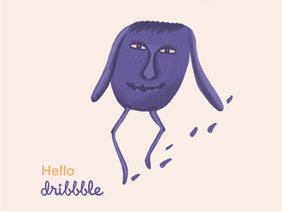 Hello Dribbble character hellodribbble illustrator