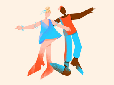 Dancing couples 2 dancing dancing poster illustration art illustration dancing people dancing